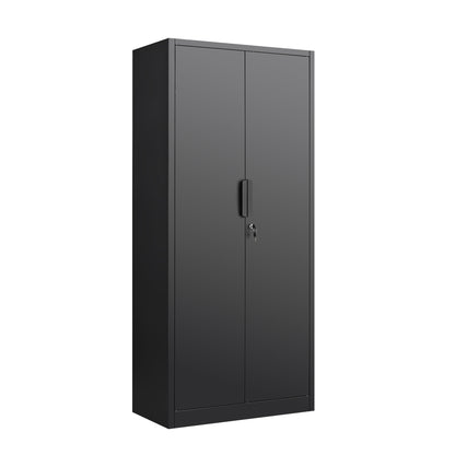 2 Door File Cabinet With Lock, 4 Adjustable Shelves, Heavy-Duty