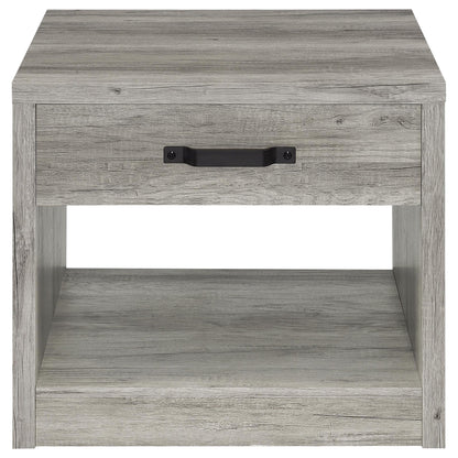 Nuberg - 2 Piece And End Table Set With Storage Drawers - Gray