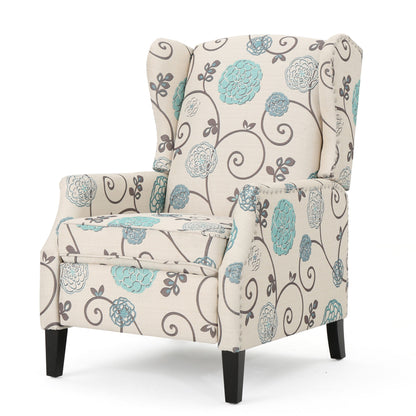 Westeros Wing Back Fabric Upholstered Recliner