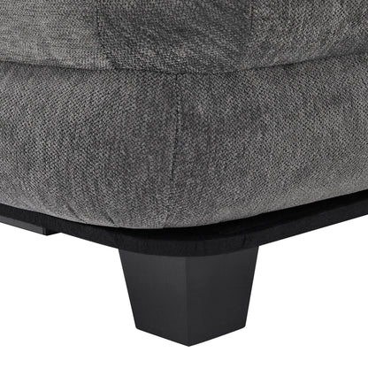 Oversized Chaise Lounge Sofa Bed With Deep Seat And Layered Armrests