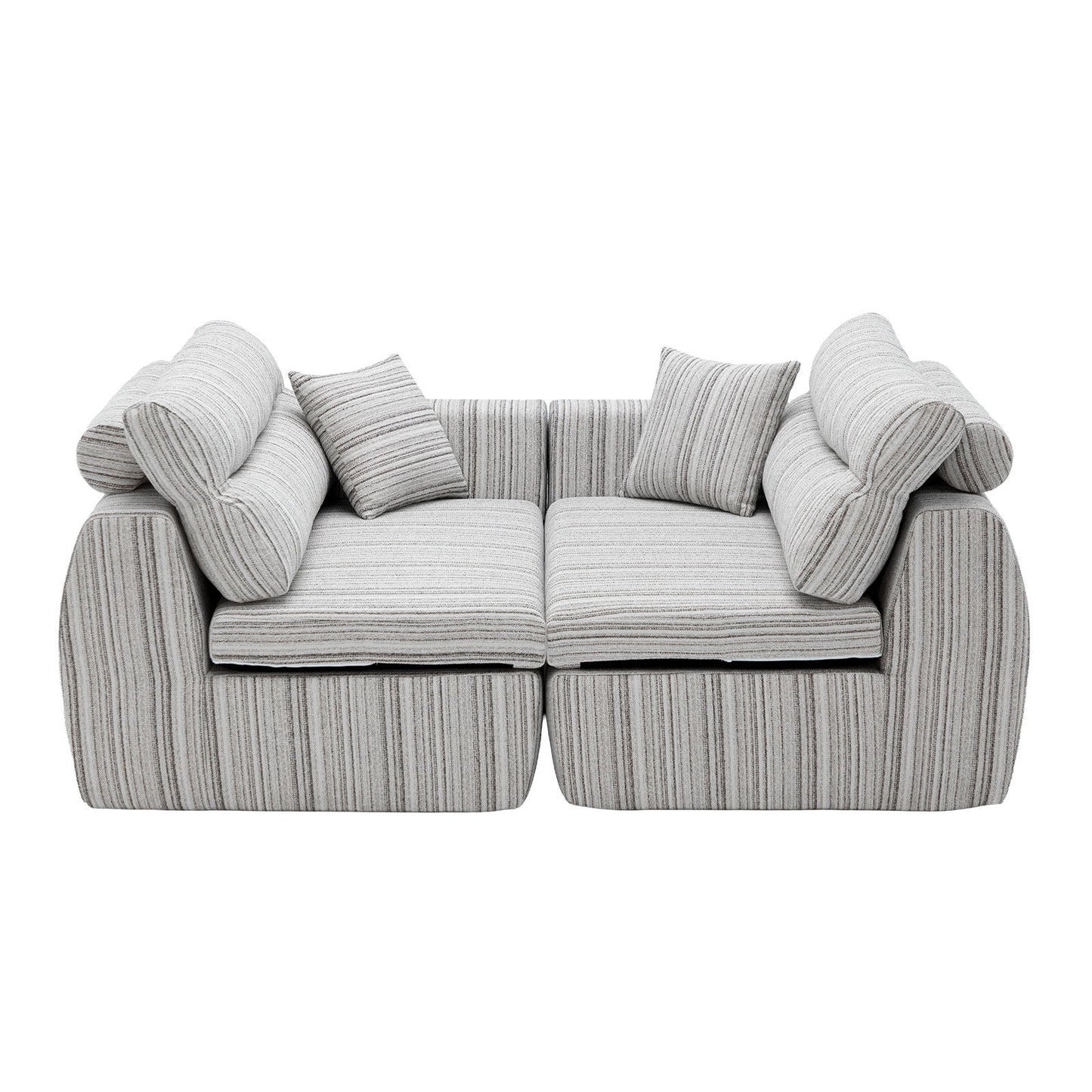 3 Seater, Couch With Throw Pillows For Living Room