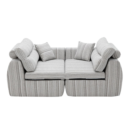 3 Seater, Couch With Throw Pillows For Living Room