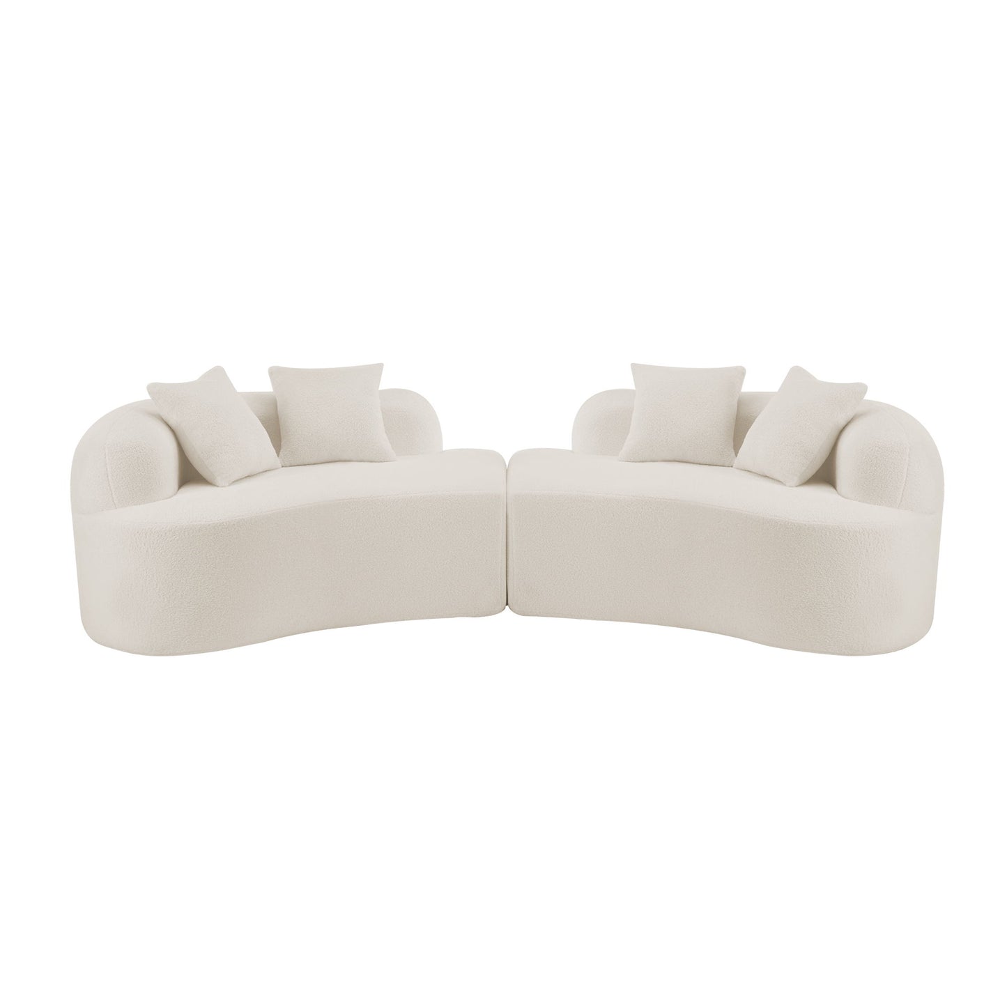 Curved 4 Seater Full Compression Sponge Sofa