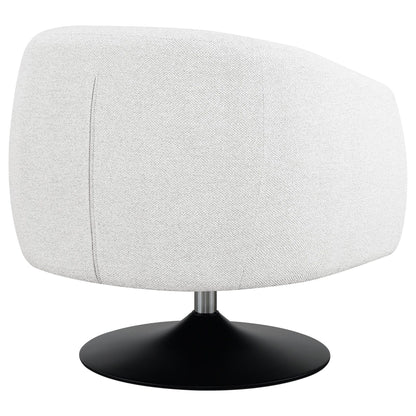 Upholstered Swivel Accent Chair, 360 Degree Rotation - Beige