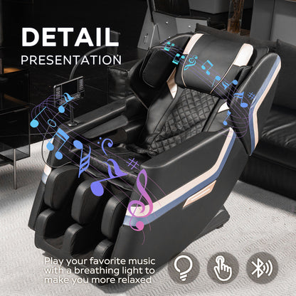 Massage Chair Recliner, Zero Gravity & Full Body Air Pressure - Black