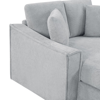 Modern Chaise Sofa With Hidden Storage For Living Room