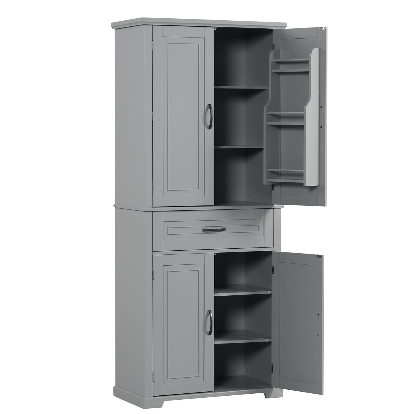 Bathroom Storage Cabinet With Doors And Drawer, Adjustable Shelf