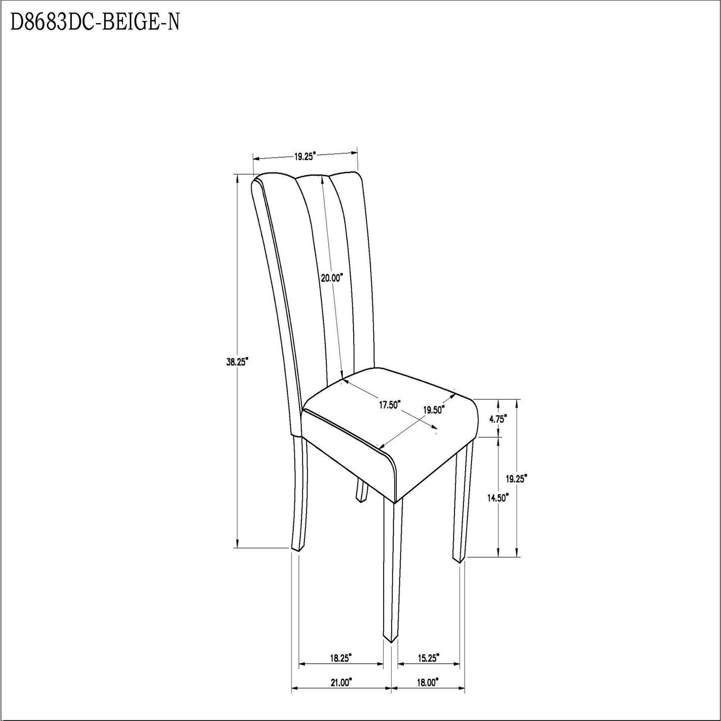 Sheena - 5 Pieces Dining Table Set With Chairs