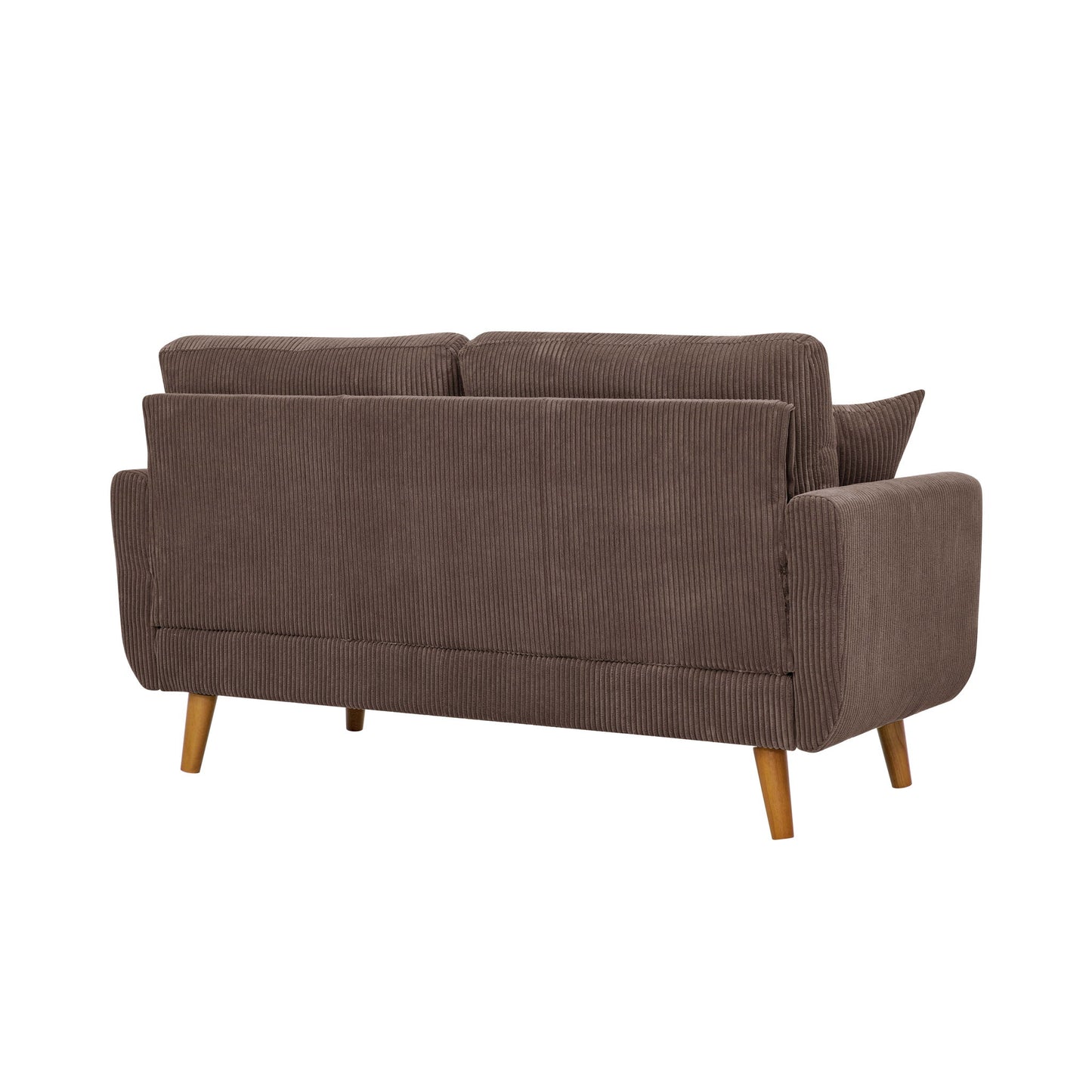 Upholstered Loveseat With Arms And Pillows