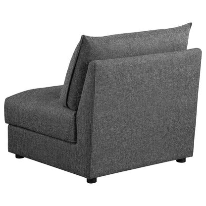Tomasina - Modular Sofa With Cushions And Padded Arms - Black