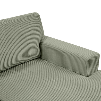 Oversized Sectional U-Shaped Sofa With Chaise Lounge And Three Soft Throw Pillows