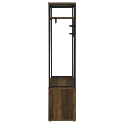 Flora - 2 Door Coat Rack Hall Tree Storage Bench And Multi Functional Storage - Natural