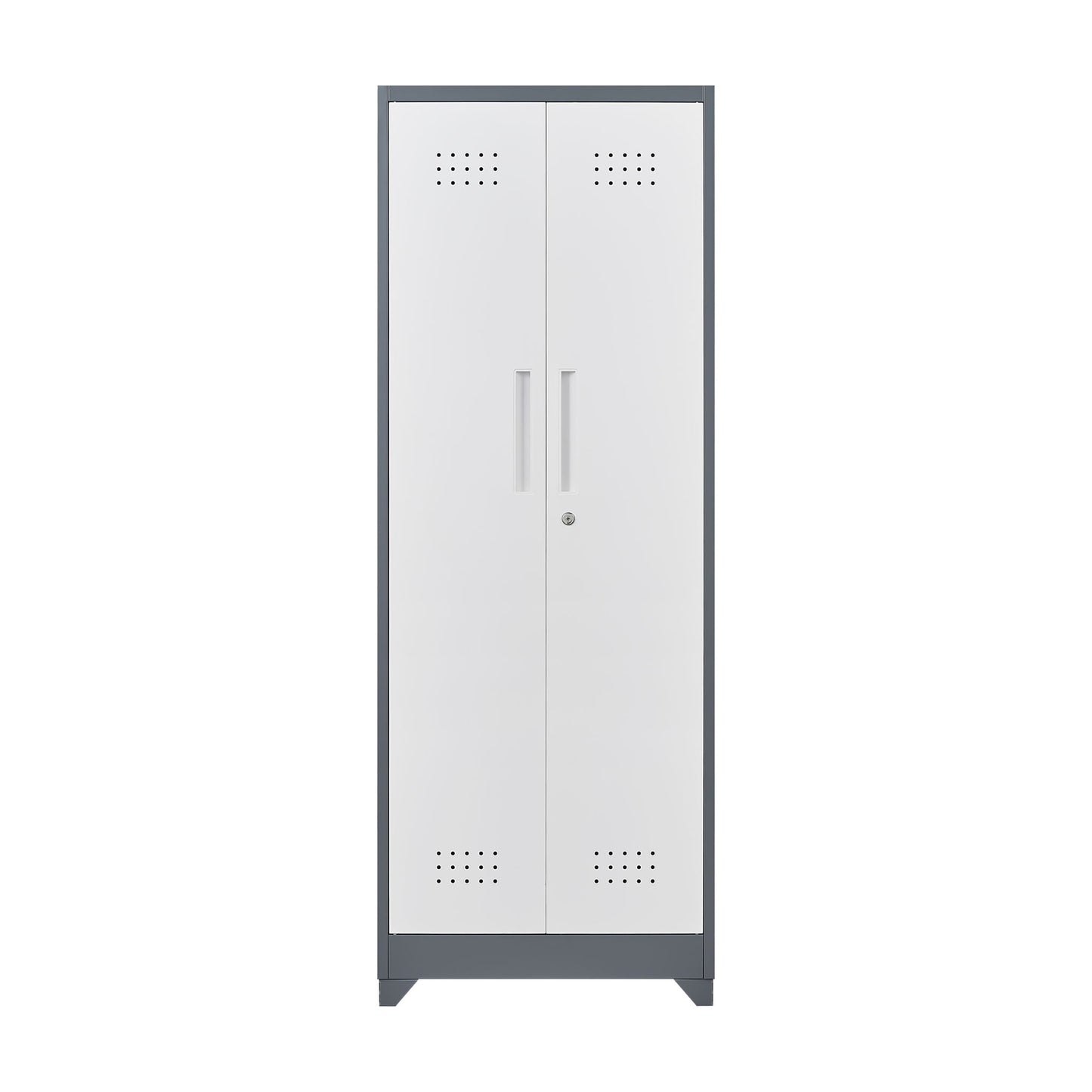 Lockers With Locking Doors, Adjustable Shelves, High Broom Tool Storage Cabinet