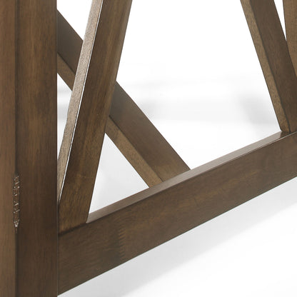 Farmhouse Style Dining Table With Wood Like Top