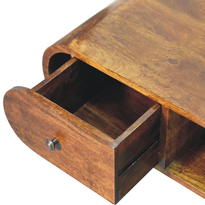 Solid Wood Circular TV Unit