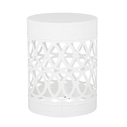 Outdoor Metal Large End Table, Modern Design
