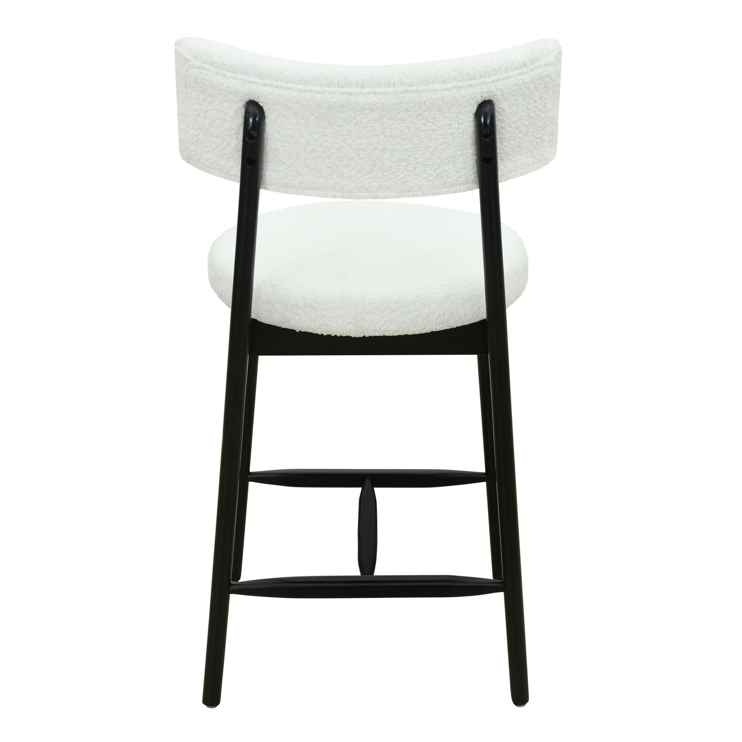 Mid Century Modern Counter Stools, Fabric Upholstered Chairs
