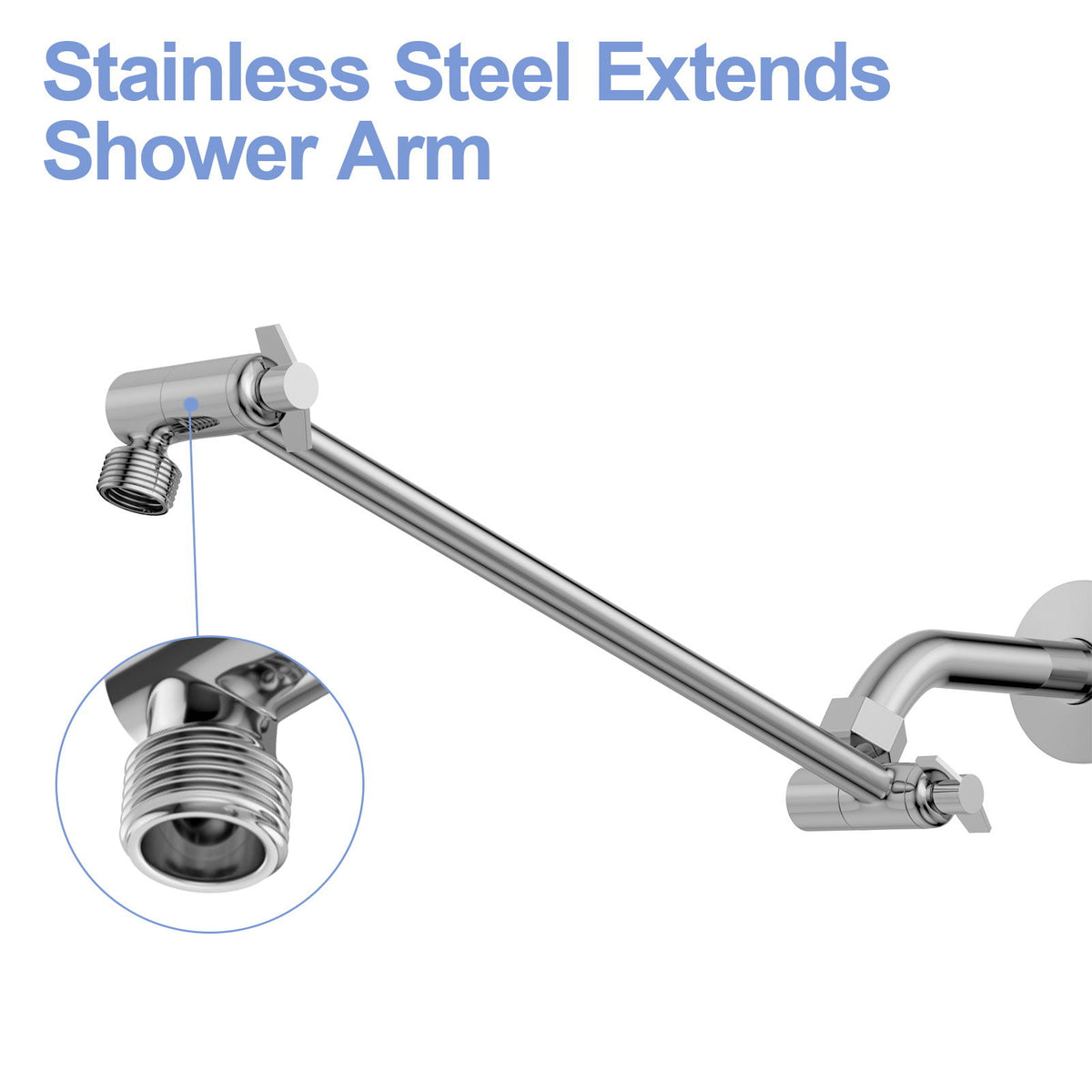 Sleek Design Stainless Steel Shower Arm Extension