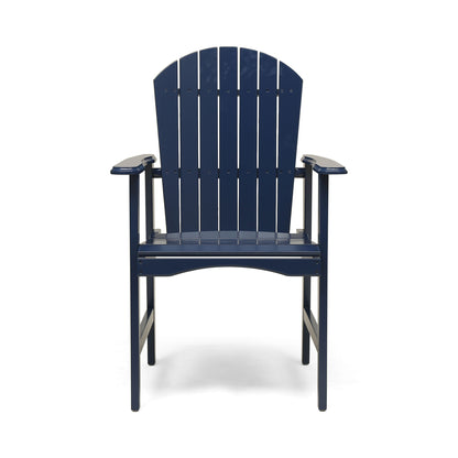 Outdoor Weather Resistant Acacia Wood Adirondack Dining Chairs (Set of 2)