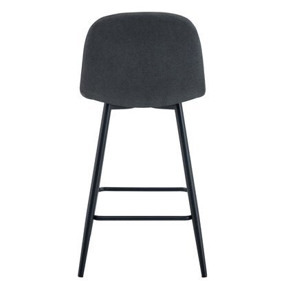 Modern Bar Chair Rounded Backrest (Set of 2)