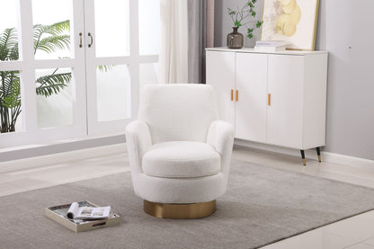 Teddy Swivel Barrel Chair, Swivel Accent Chairs Armchair For Living Room