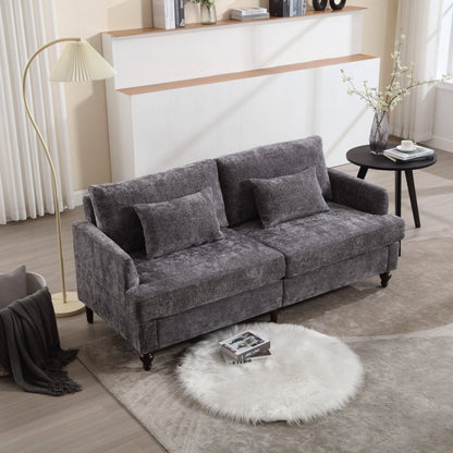 Mid Century Modern Fabric Loveseat Sofa, 2 Seat Upholstered Couch