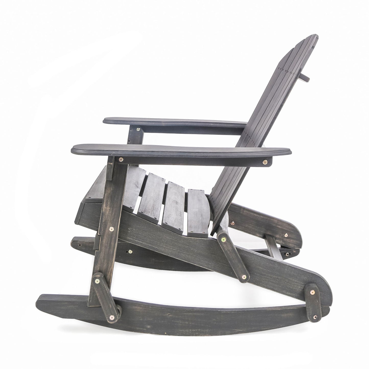 Outdoor Adirondack Rocking Chair With Hand Crafted Details