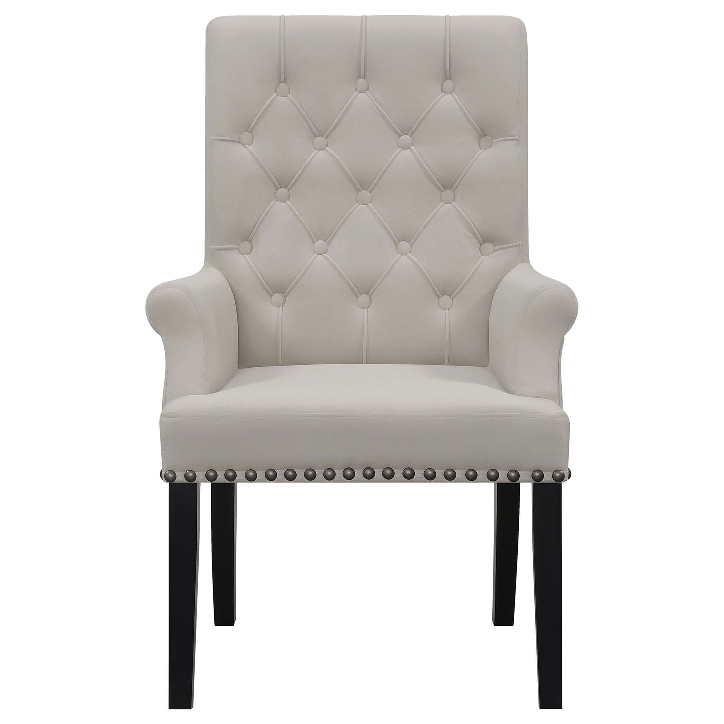 Norwich - Dining Arm Chair With Button Tufting And Rolled Top