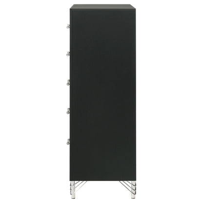 Malcolm - 5 Drawer Bedroom Chest - Black