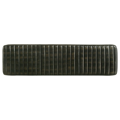 Tufted Cushion Side Bench With Tapered Legs