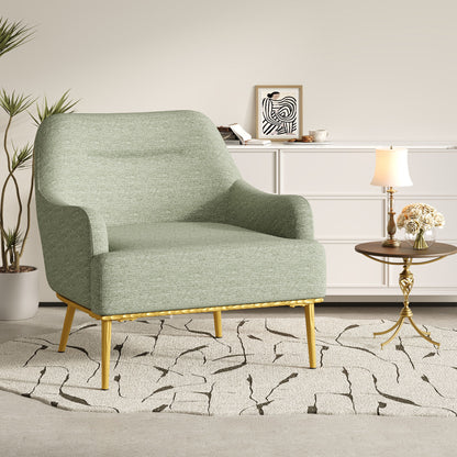 Modern Elegance Accent Chair With Curved Backrest