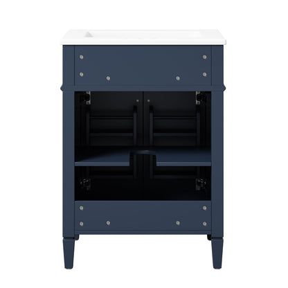 Modern Bathroom Vanity With Tip-Out Drawer And Soft-Close Hinges