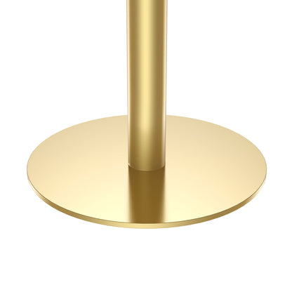 Round Bistro Table - Gold / White