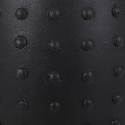 Outdoor End Table With Outstanding Studded Design - Matte Black