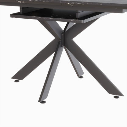 Modern Mid-Century Dining Table Set With Extendable Design