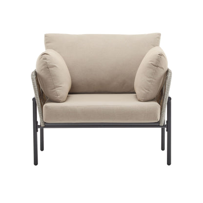 Rope Lounge Chair With Cushions For Modern Spaces