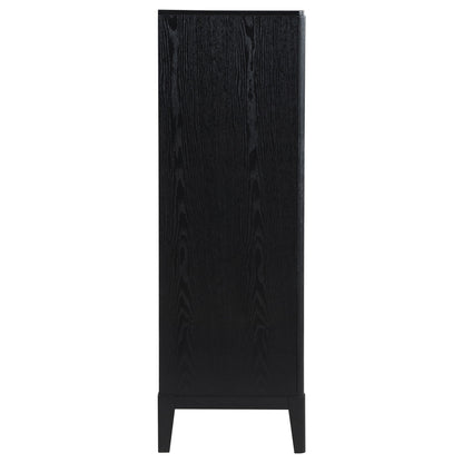 Mason - 5 Drawer Chest With Fluted Design - Black