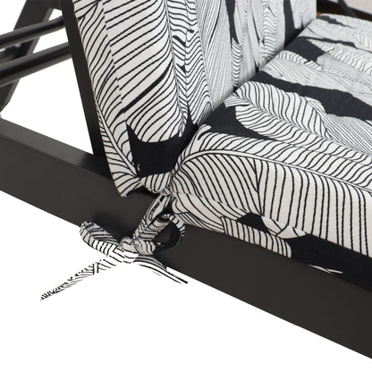 2 Piece Chaise Lounge Chair Cushion Set With Ties