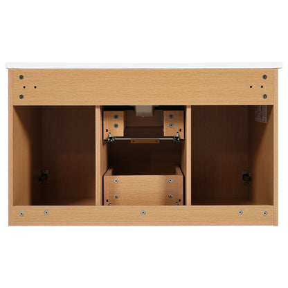 Modern Wall Mounted Bathroom Vanity, Soft Close Doors