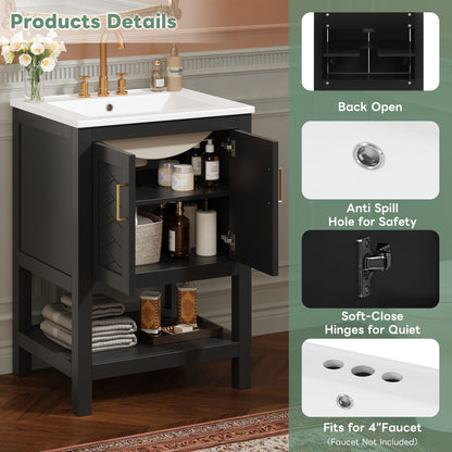 Modern Bathroom Vanity With Elegant Twill Design