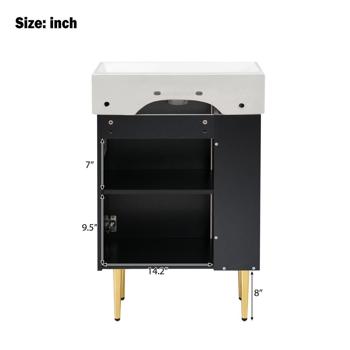 Bathroom Vanity, Combo Cabinet, Bathroom Storage Cabinet, Single Ceramic Sink