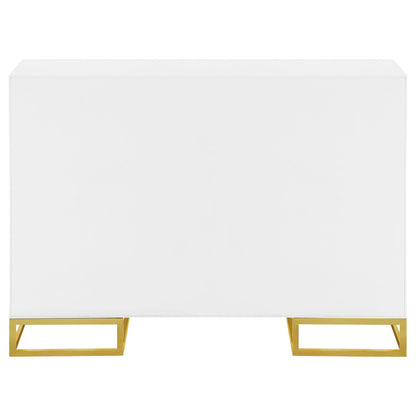 Synchrony - 2 Door Accent Cabinet With Art Deco Trim - White