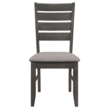 Padded Seat Side Chairs With Tapered Slats (Set of 2)