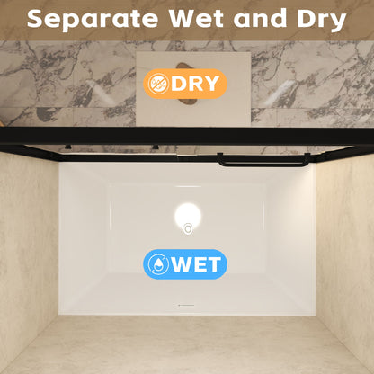 Double Sliding Shower Door With Explosion Proof Film
