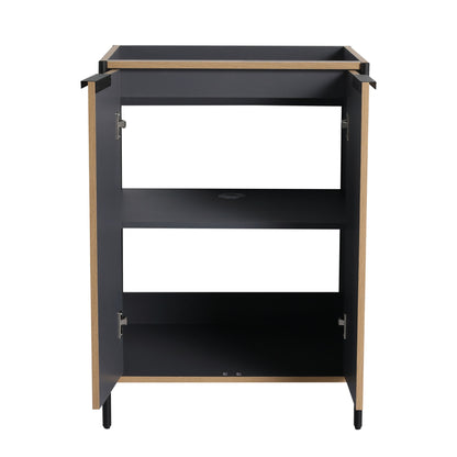 Contemporary Freestanding Bathroom Vanity With Adjustable Shelves