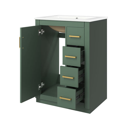 Modern Bathroom Vanity With 1 Door And 3 Drawers