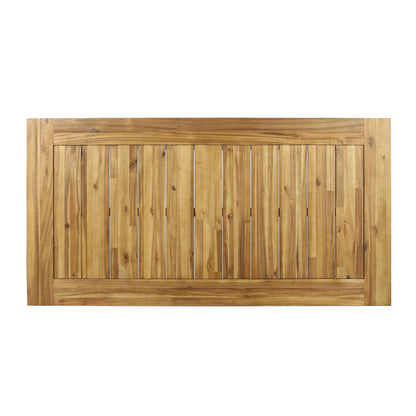 Outdoor Acacia Wood Dining Table, Sandblast Finish