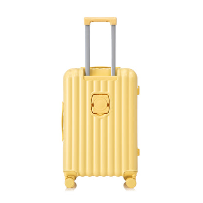 20" / 24" / 28" 3 Pieces / Set Spinner Wheel Luggage, Carry On Suitcase, With Cup Holder & USB Port & Phone Holder