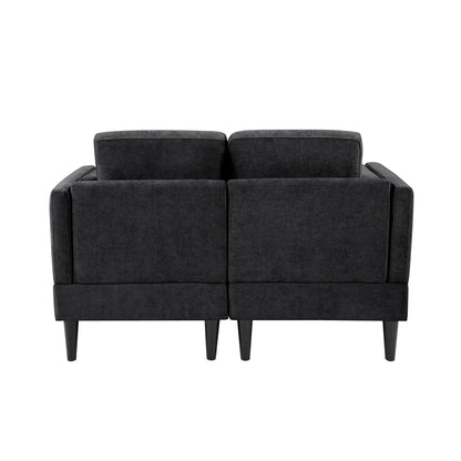 Chaise Lounge Sofa Bed With Dual Layer Armrests For Living Room