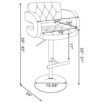 Adjustable Bar Stool With Upholstery